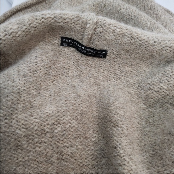 Peruvian Connection Hooded Kimono Sweater Medium/large Open Front - Picture 12 of 12